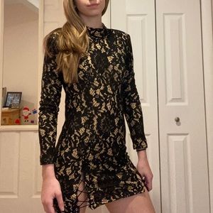 Black mini dress